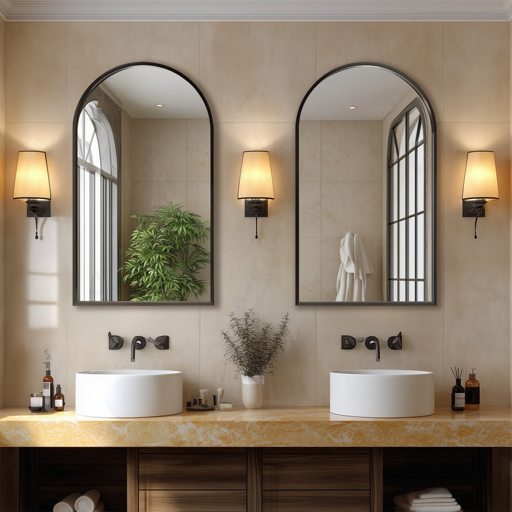 Bathroom Wall Mirror, Metal Frame Vanity Mirror For Bedroom, Entryway, Living Room