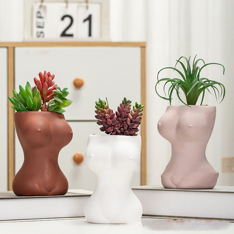 Modern Body Shape Vase – Decorative Ceramic Planter