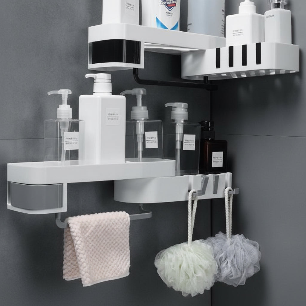 Wall-Mounted Corner Storage Shelf