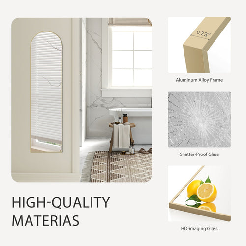 56x15 Rectangle Full Length Mirror, Full Body Standing Mirror