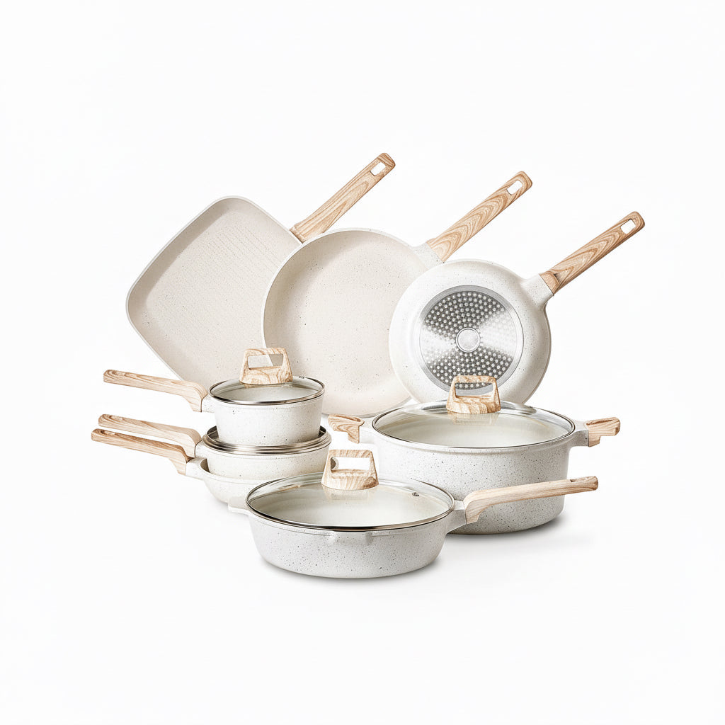 Premium 19-Piece Nonstick Cookware Set – Granite Kitchen Collection