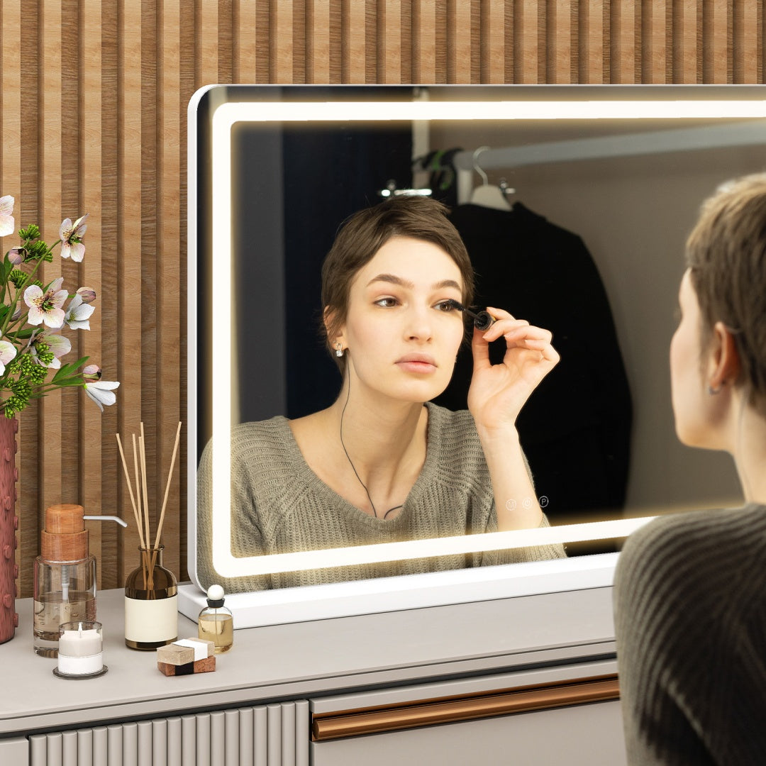 LED Vanity Makeup Mirror – Dimmable Touch Control