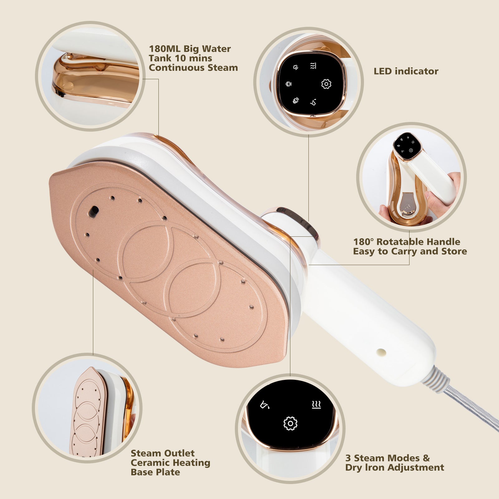 QuickSteam Handheld Steamer – Portable Wrinkle Remover