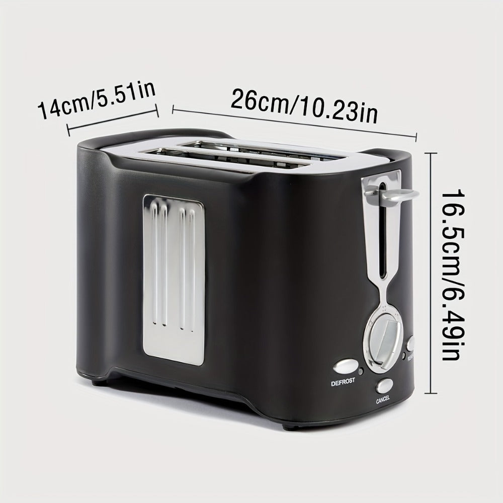 2-Slice Stainless Steel Toaster – Compact Kitchen Toaster