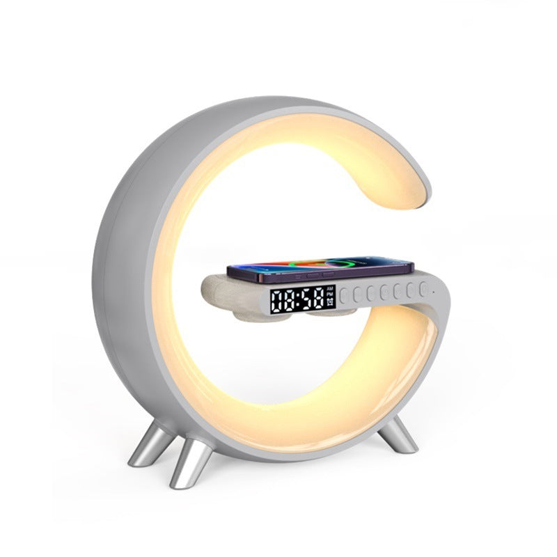 AuraGlow Smart Lamp – LED Light, Bluetooth Speaker & Wireless Charger