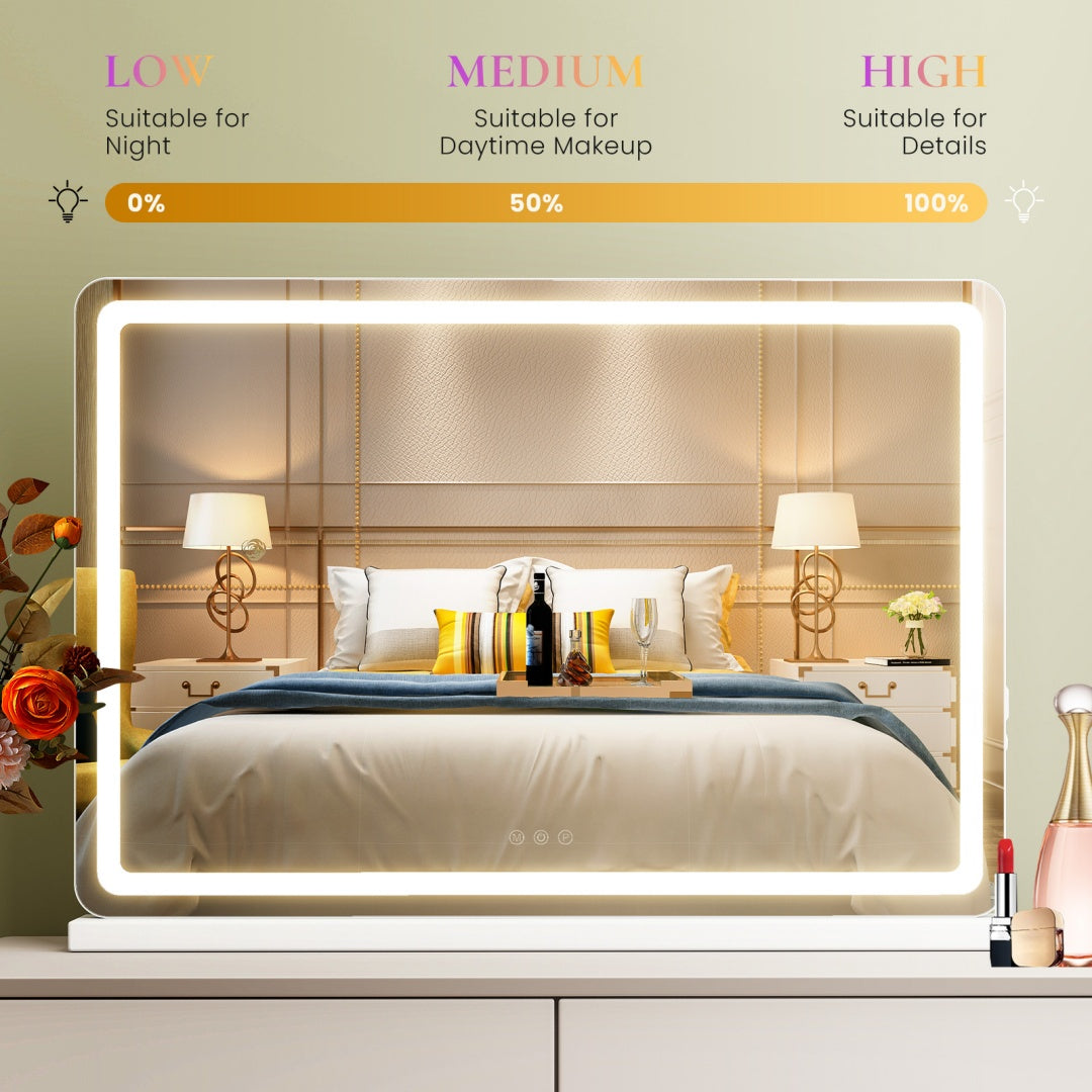 LED Vanity Makeup Mirror – Dimmable Touch Control