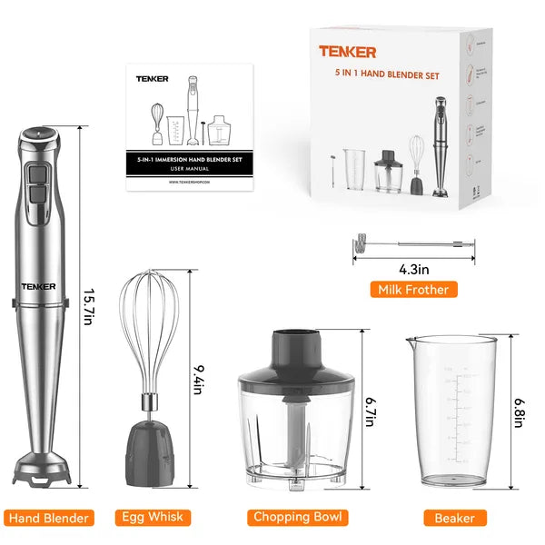 ProBlend Hand Blender – 5-in-1 Immersion Mixer with Turbo Mode