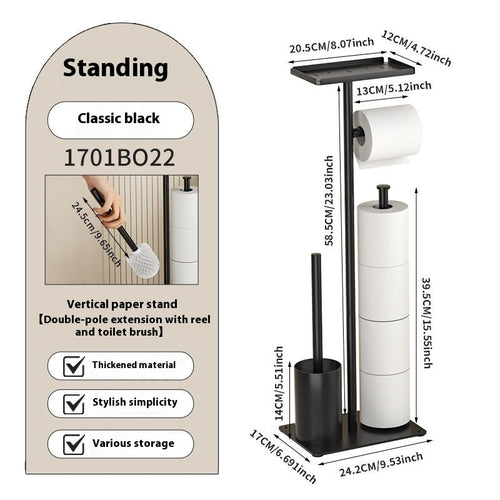 Bathroom Organizer – Paper Holder & Brush
