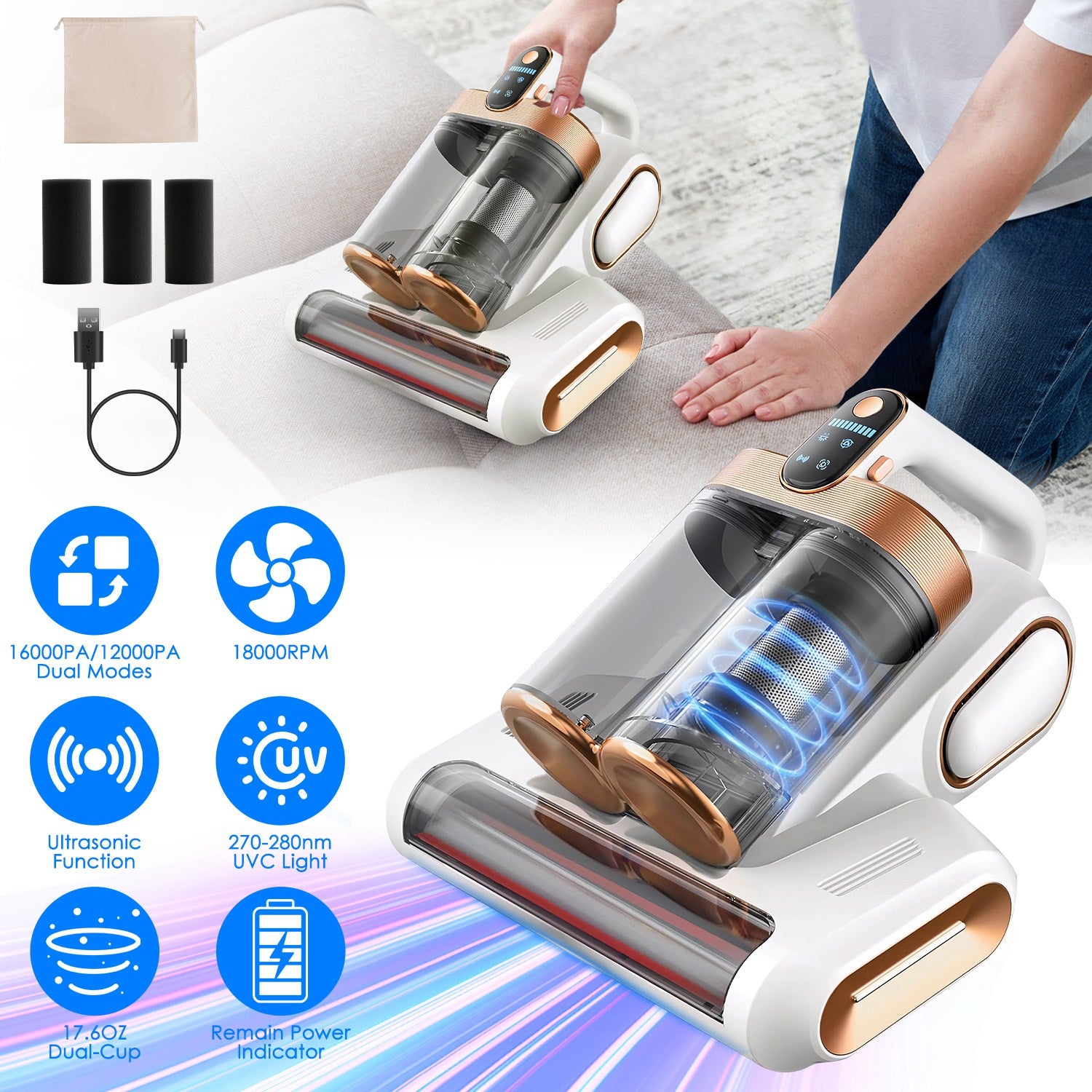 UV Mattress Vacuum Cleaner – Anti Dust Mite Bed Cleaner