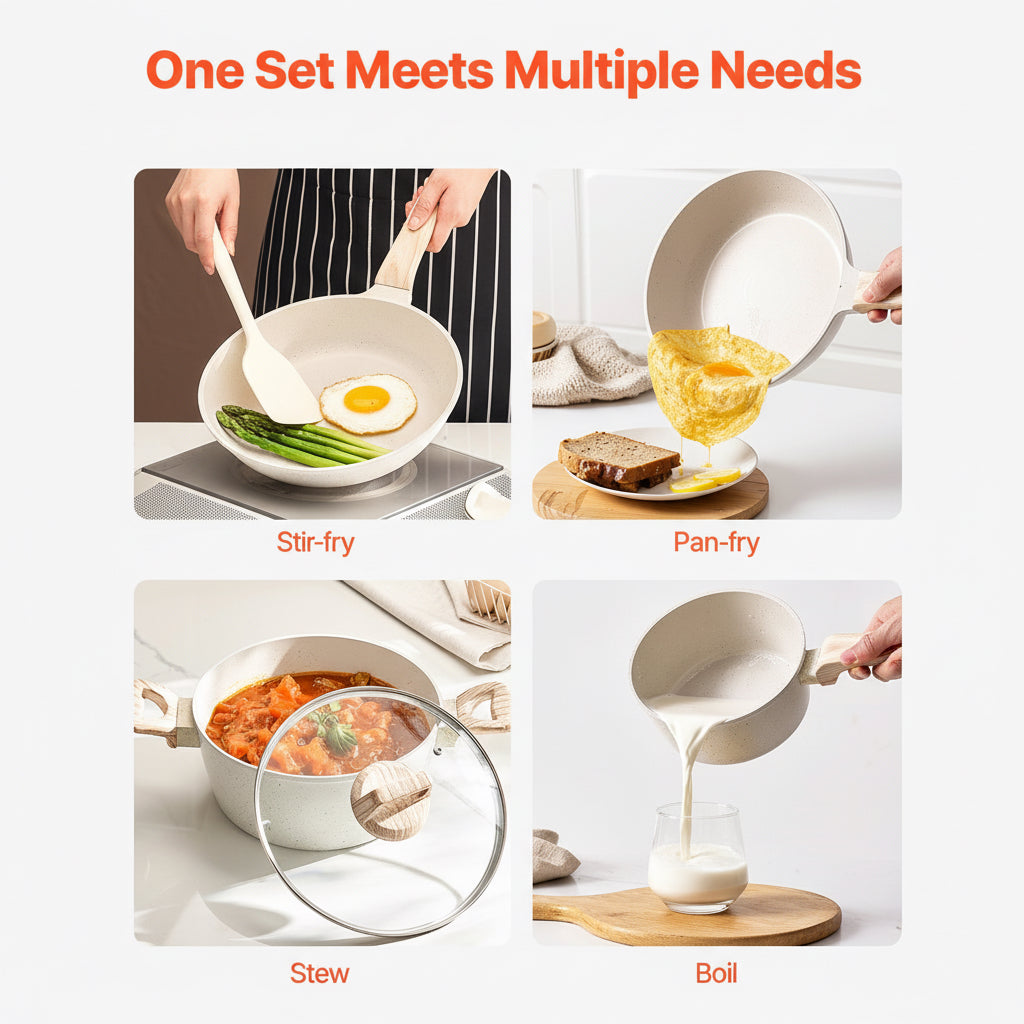 Premium 19-Piece Nonstick Cookware Set – Granite Kitchen Collection