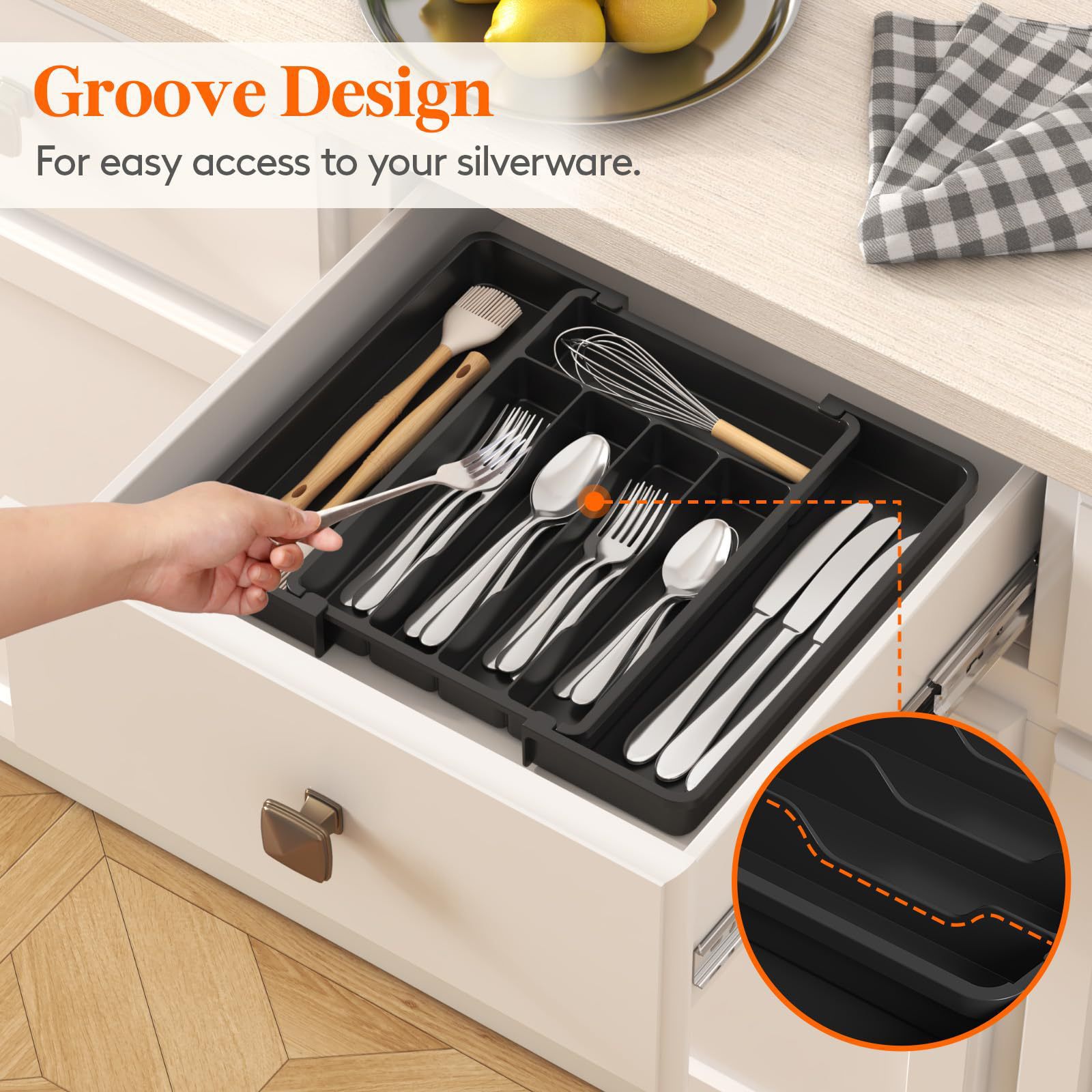 Expandable Kitchen Drawer Organizer